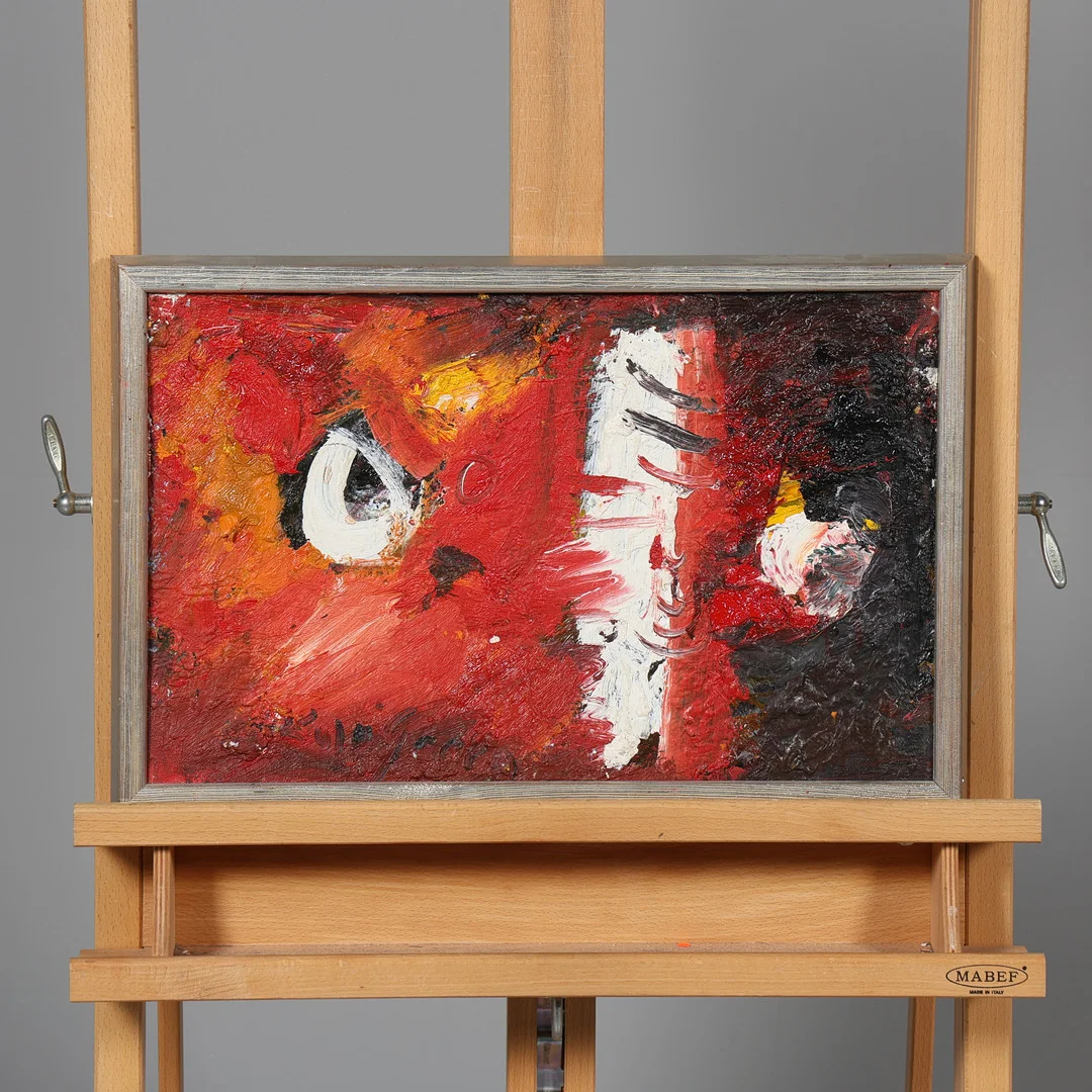 KULO GREEN. OLJA PÅ PANNÅ, Signerad. — Paintings — Borås Auktionshall