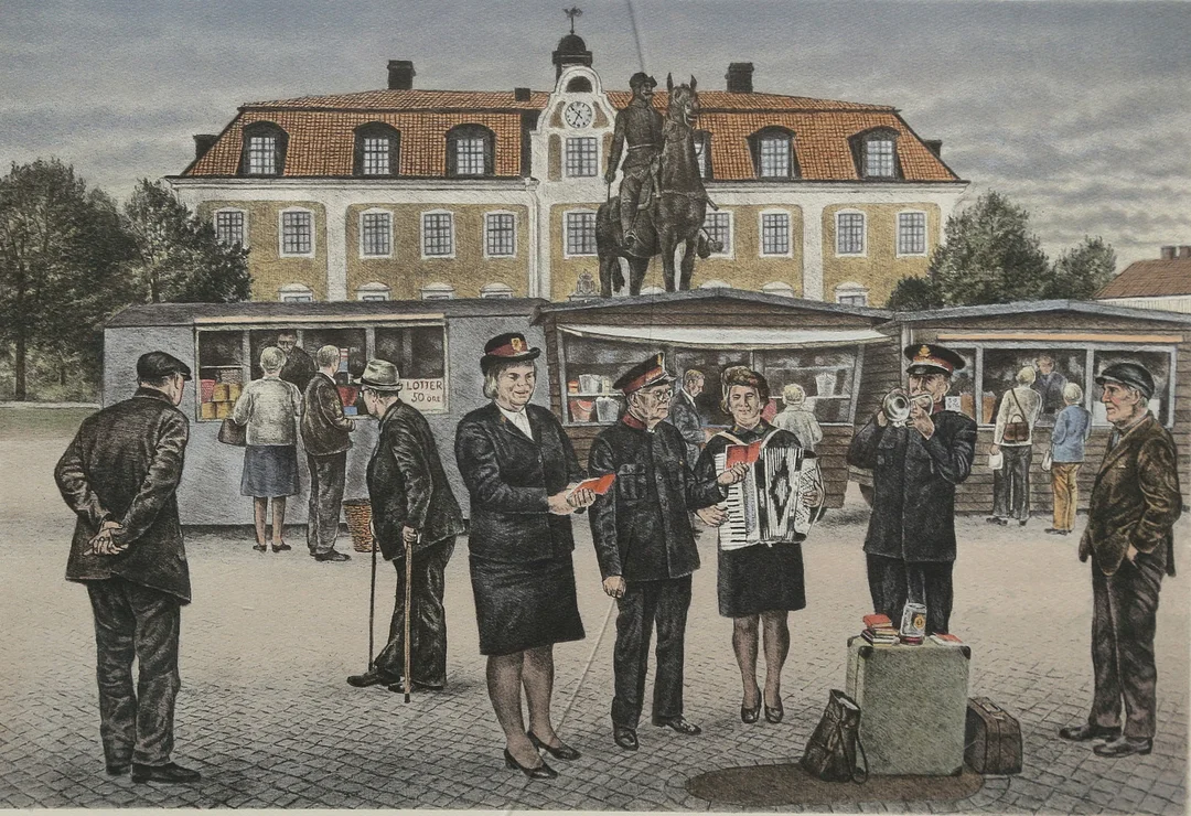 REINHOLD LJUNGGREN. litografi, signerad och numrerad. — Engravings & Prints — Gomér & Andersson Linköping