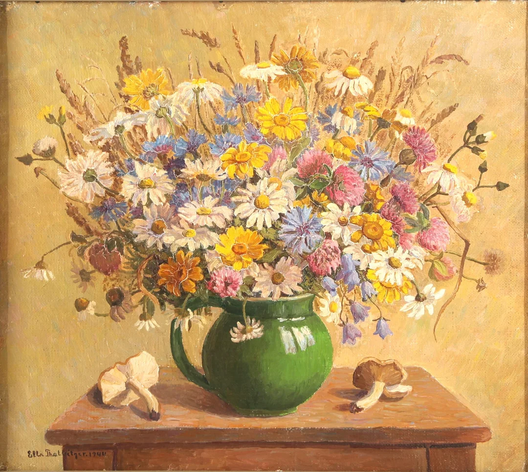 OLJA PÅ DUK, Blomsterstilleben. — Paintings — Auktionsverket Engelholm