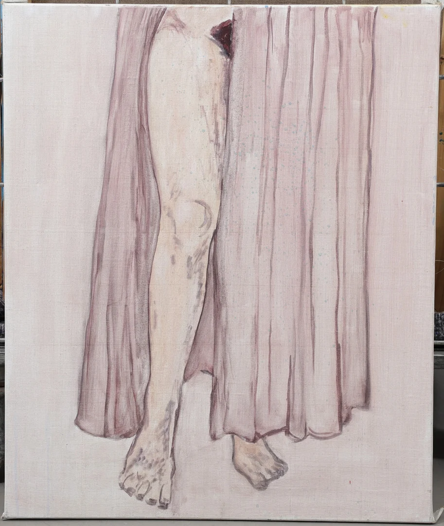 CHRISTIN OHLIN (1946-2025). Figur komposition, olja på duk. — Paintings — Växjö Auktionskammare