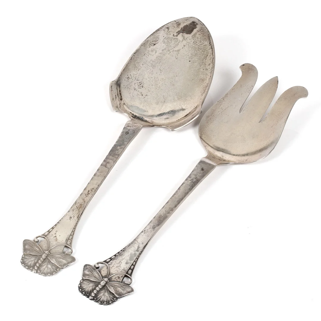 UPPLÄGGNINGSBESTICK, ett par, silver, ALT, 1905. — Silver — Stadsauktion Sundsvall