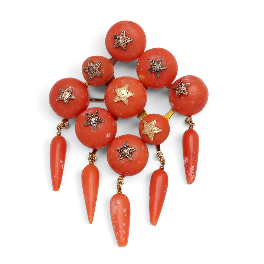 Coral brooch, late 19th Century. — Brooches & Pendants — Balclis