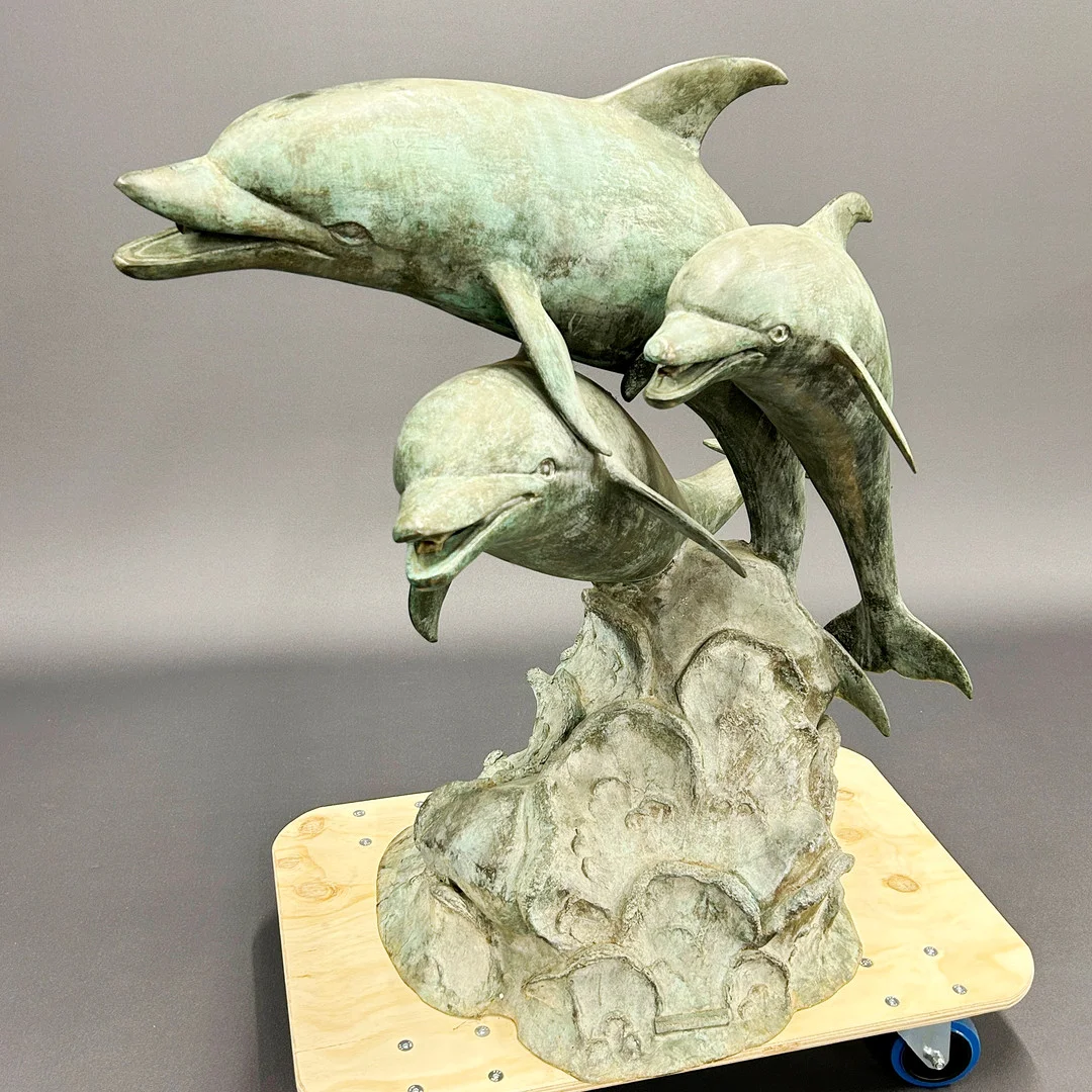 LARGE BRONZE DOLPHIN WATER FOUNTAIN. — Architectural details — Chalkwell Auctions