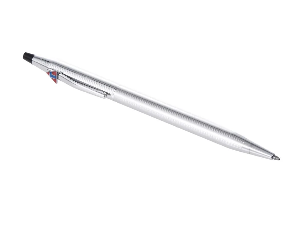 CROSS, kulspetspenna, vitmetall, emalj, längd 13,3 cm, box. — Accessoarer/Pennor — Kaplans