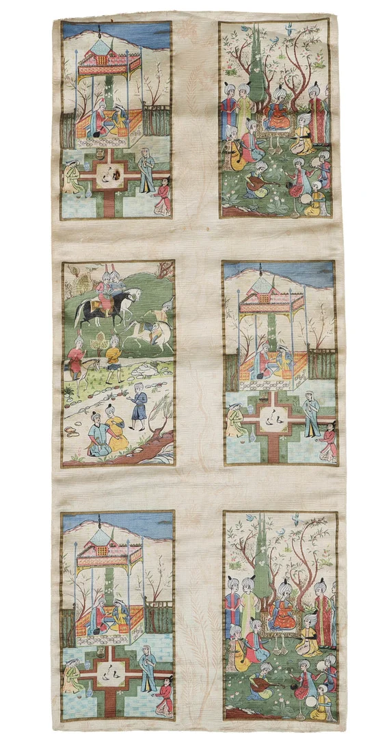 SIDENMÅLNING, figurscener, Persien. — Other — Auktionsmagasinet Vänersborg