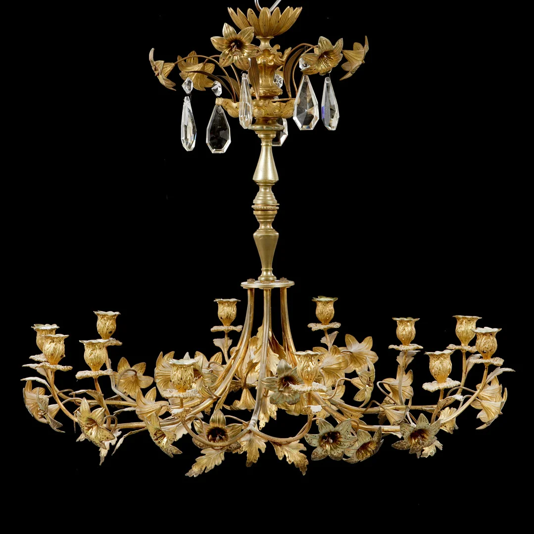 LJUSKRONA, 1900-talets första hälft, höjd ca 80 cm. — Chandeliers — Göteborgs Auktionsverk