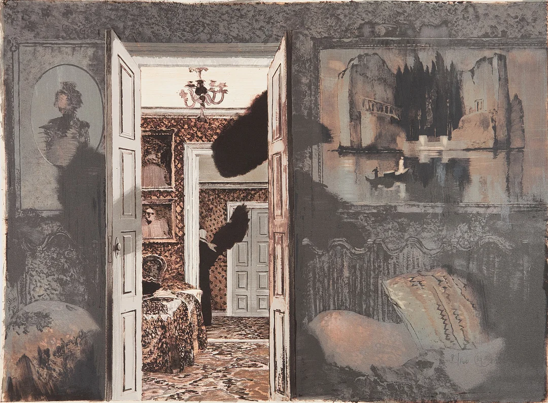 ROJ FRIBERG (SVERIGE, 1934-2016). "Dödens ö" Färglitografi, 1993, signerad 9/160. — Photography — Stockholms Auktionsverk Magasin 5