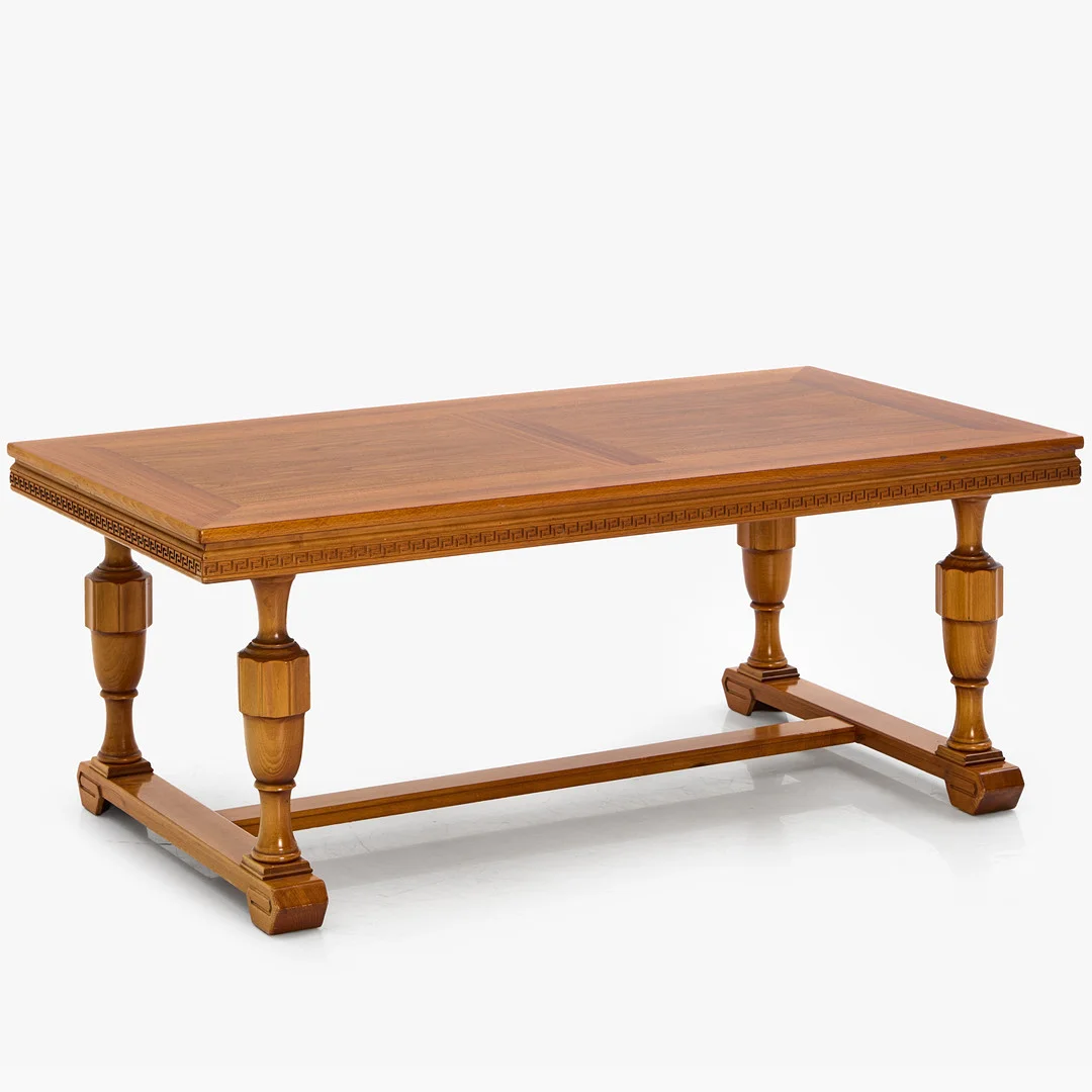 SOFFBORD, 1900-talets mitt, dekor med meanderbård, mahogny. — Tables — Crafoord Auktioner Stockholm