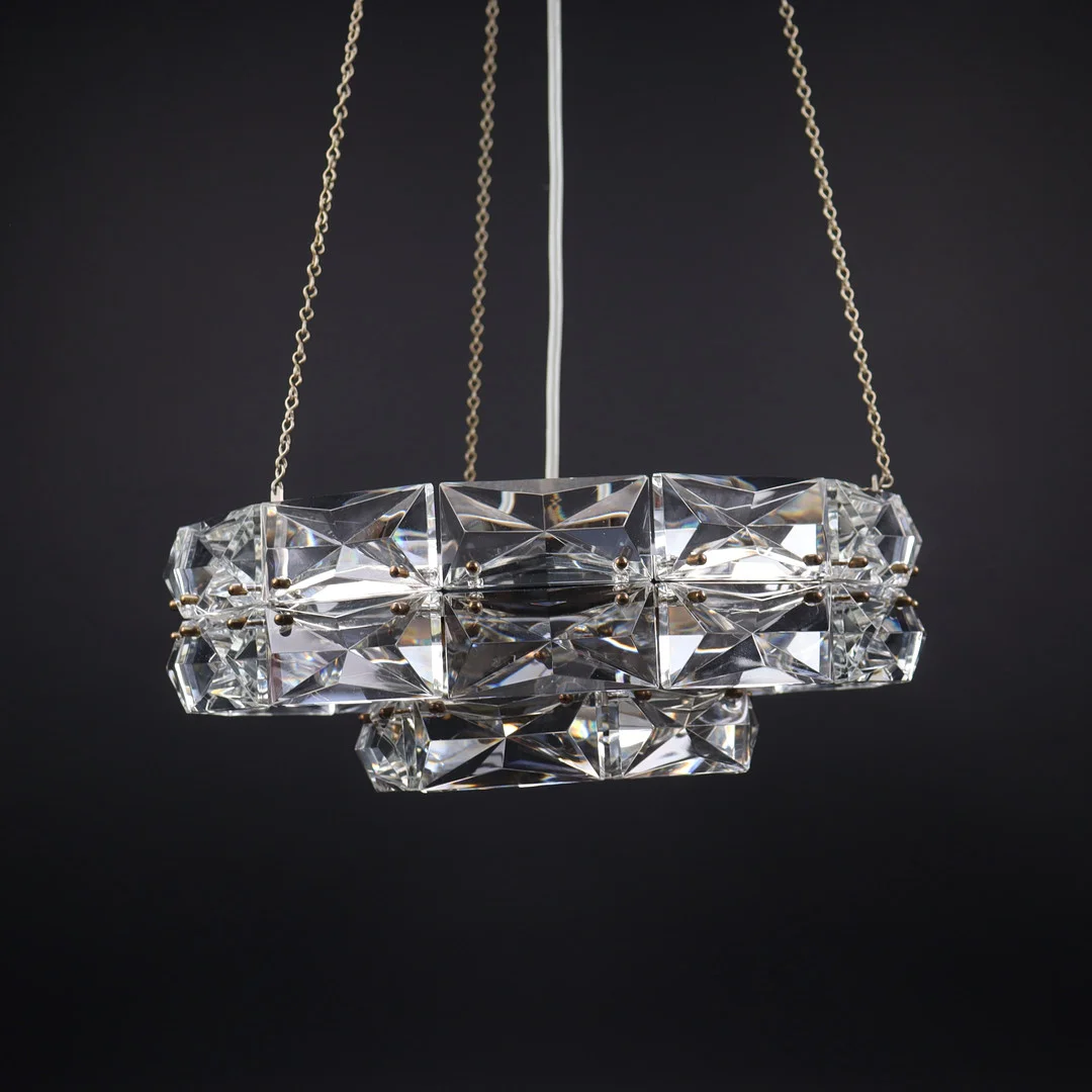 TAKLAMPA, kromad stomme med glas, 1960-tal. — Ceiling lights — Markus Auktioner