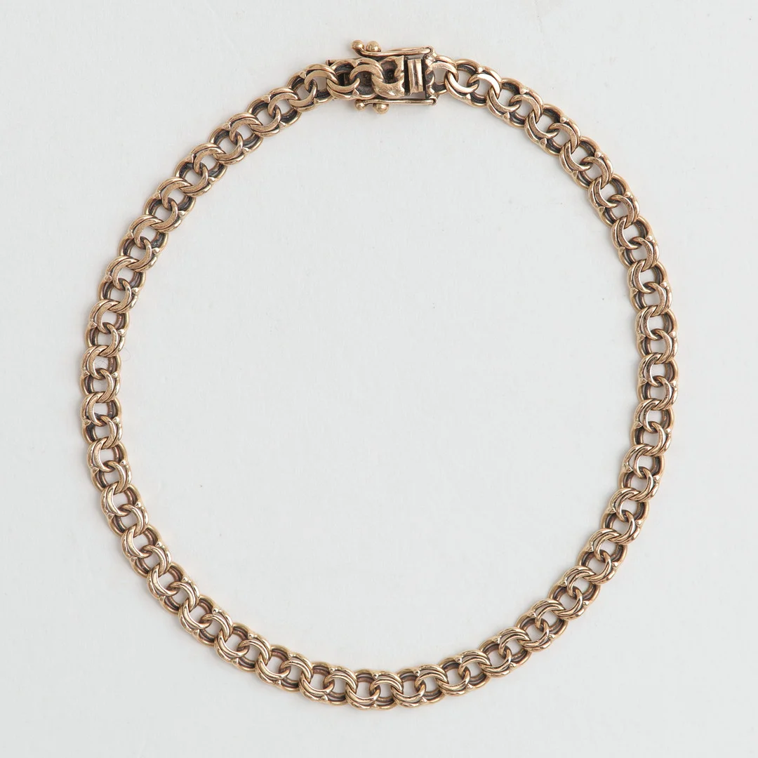 ARMLÄNK, bismark, 18 k guld, 6,81 gram, 1966. — Bracelets — Auktionshuset Thelin & Johansson