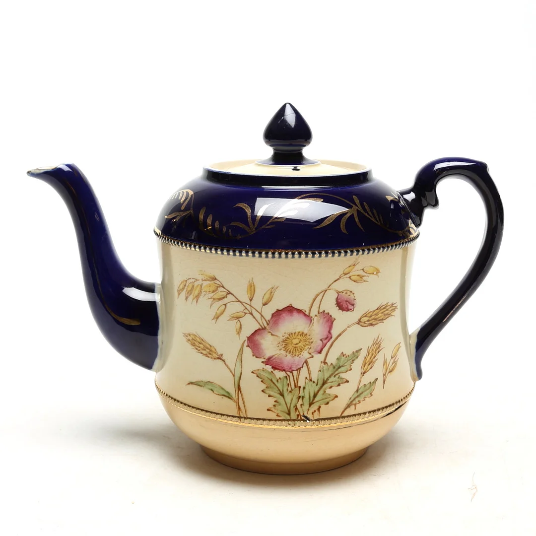 KANNA, med lock, flintgods, sannolikt England, 1800-tal. — Tableware — Kalmar Auktionsverk