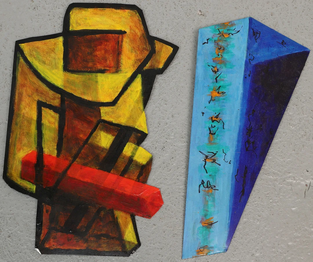 GÖRAN BENGTSSON. Lack/akryl på aluminiumplåt, 2 st, signerade och daterade a tergo. — Paintings — Ekenbergs Auktioner