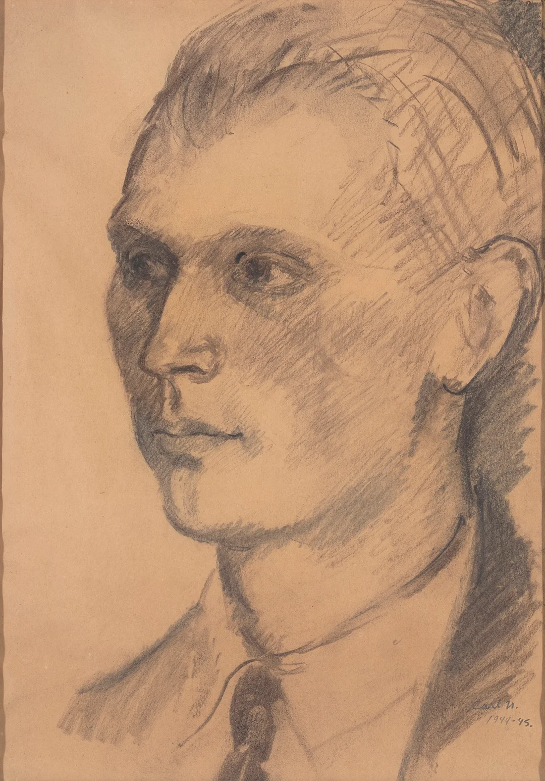 Nesjar, Carl — Selvportrett, 1944-45 — Kunst/Øvrig billedkunst — Blomqvist