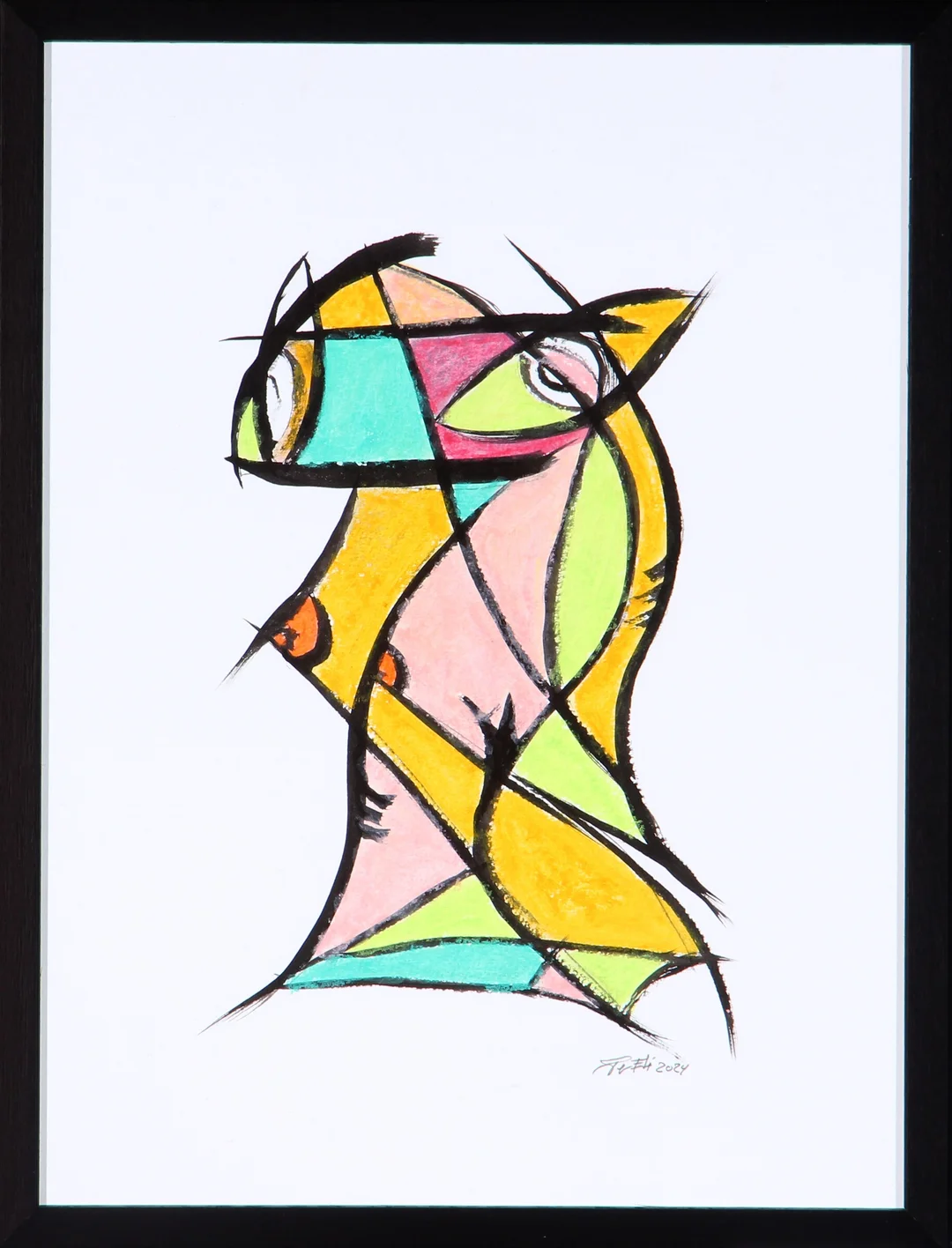 Per Eli. Composition, ink, watercolor and oil pastel on paper — Paintings and sculptures/Drawings — Lauritz