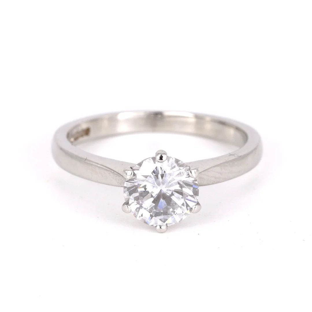 1CT DIAMOND SOLITAIRE RING. — Rings — Chalkwell Auctions