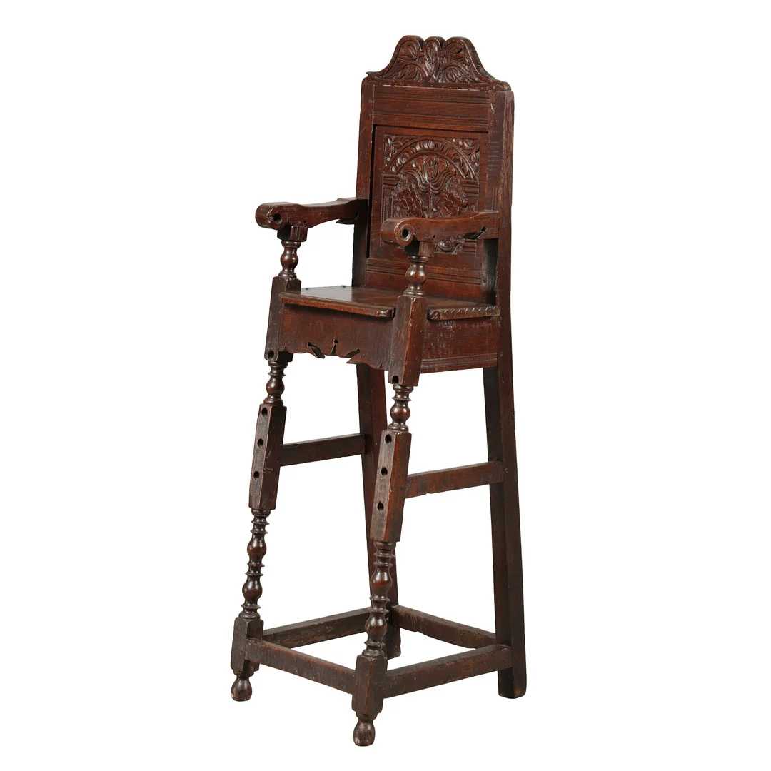 A COMMONWEALTH PERIOD CHILD'S HIGH CHAIR, CIRCA 1650. — Armchairs & Chairs — Bishop & Miller