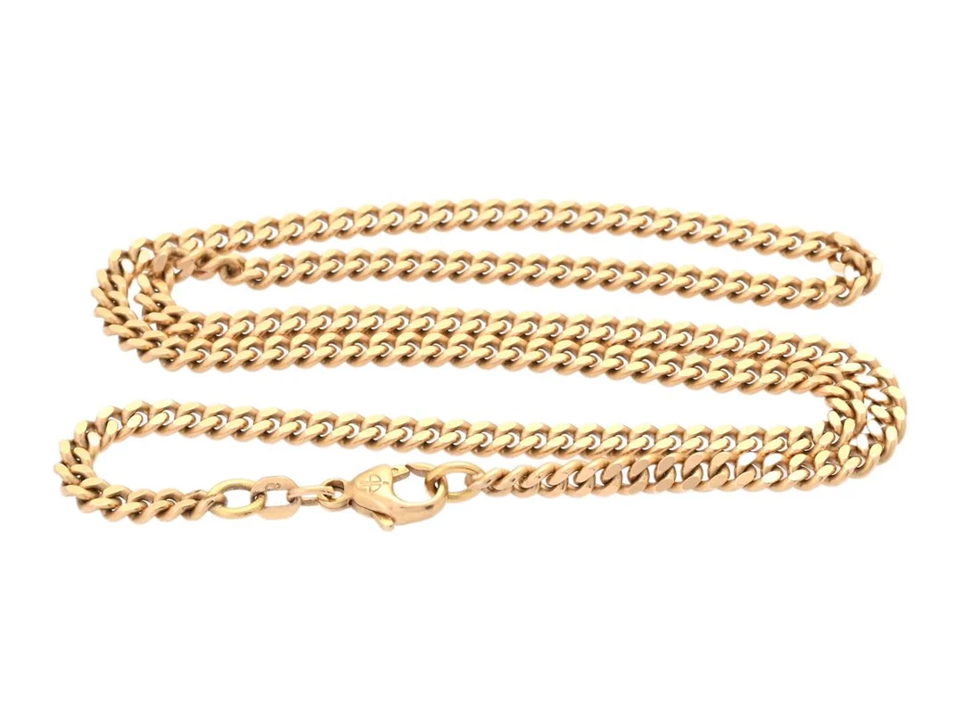 HALSKEDJA, 18K guld, pansarlänk, Balestra, längd 45 cm, vikt 22,7 g. — Smycken/Halskedja — Kaplans
