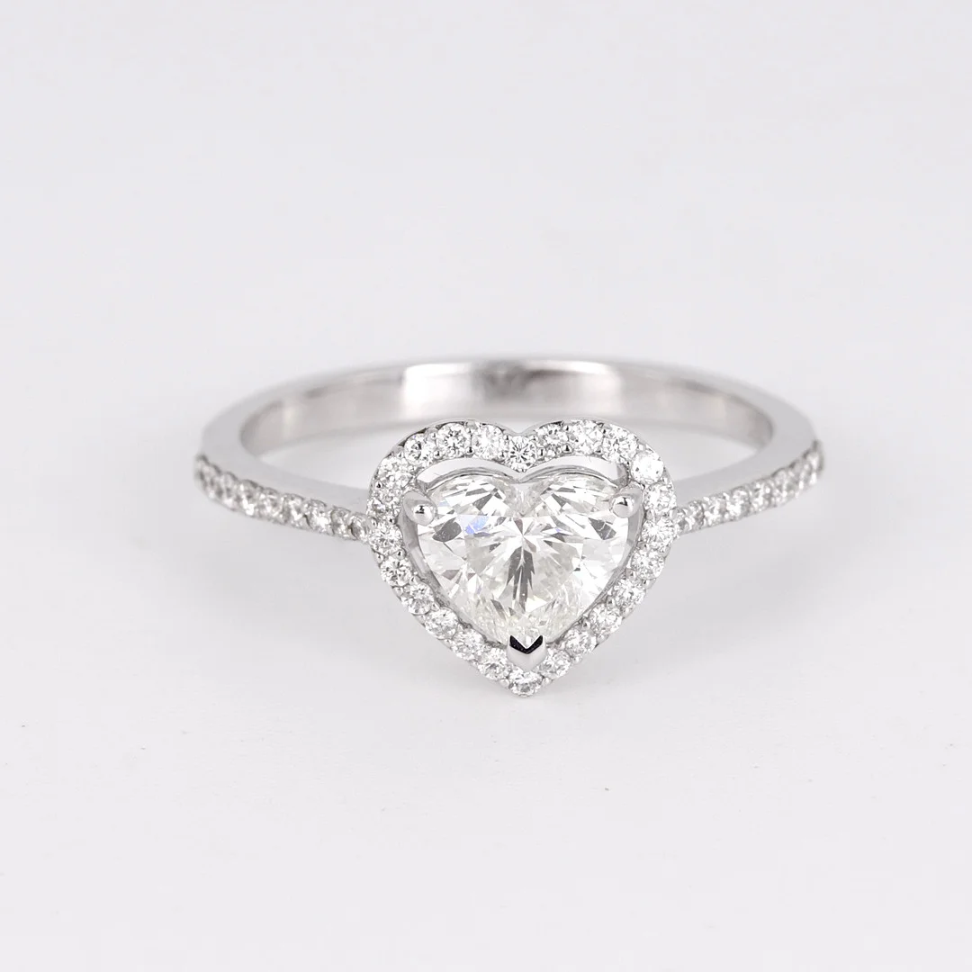 0.90CT HEART DIAMOND RING. — Rings — Chalkwell Auctions