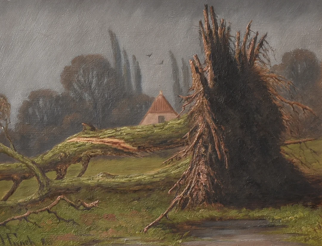HERMAN FRIEDERICH FUNCH. (1841-1919). Olie på lærred. Danmark, anden halvdel af 1800-tallet. — Paintings — Sørensen Auktioner