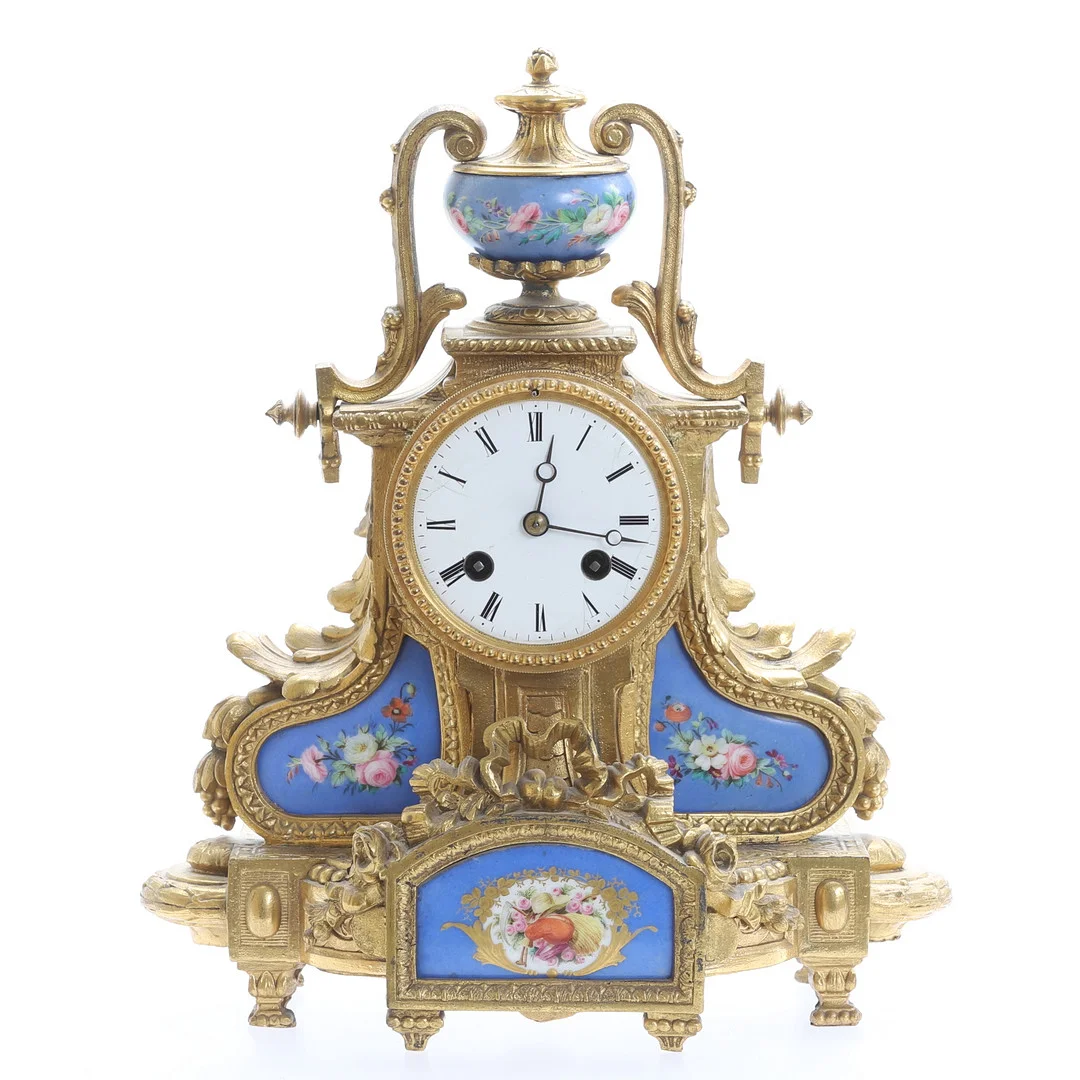 BORDSUR, brons, Japy Freres, Paris, 1800-tal. — Mantel clocks — RA Auktionsverket Norrköping