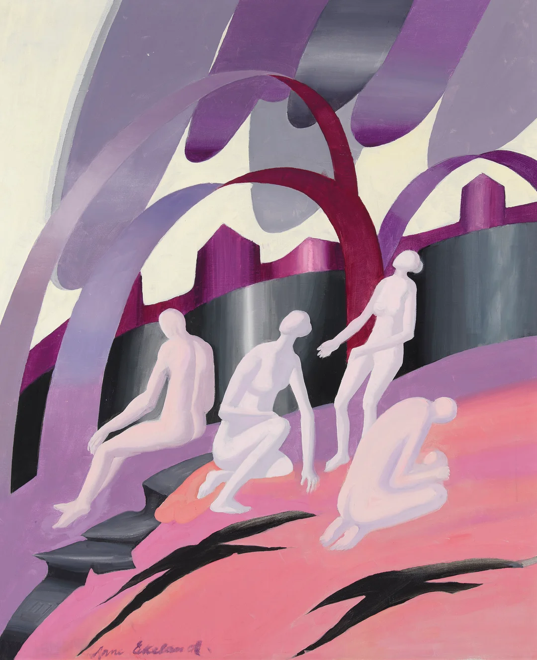 Ekeland, Arne — Fire mennesker — Kunst/Maleri — Blomqvist