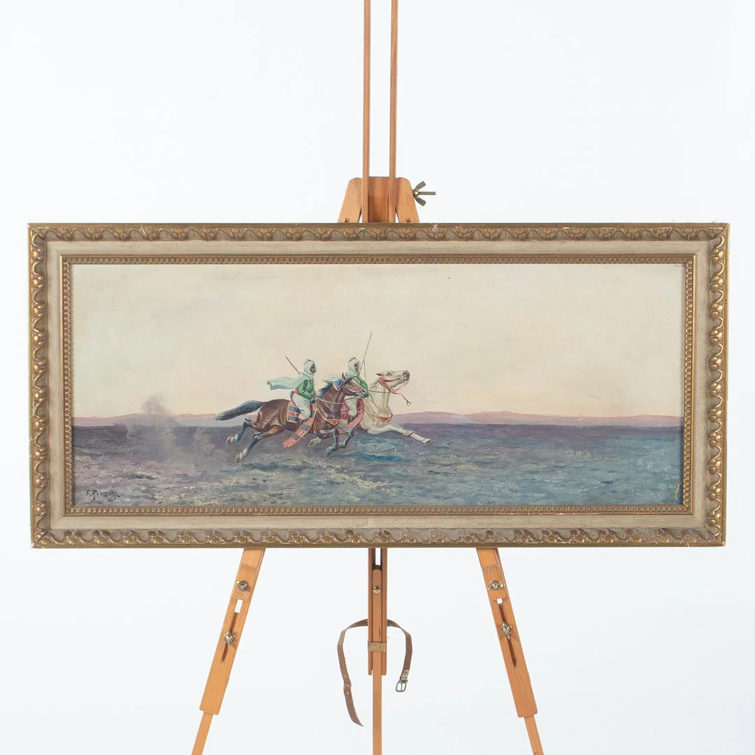 F. PERCY. Olja på duk, signerad. — Paintings — Laholms Auktionskammare