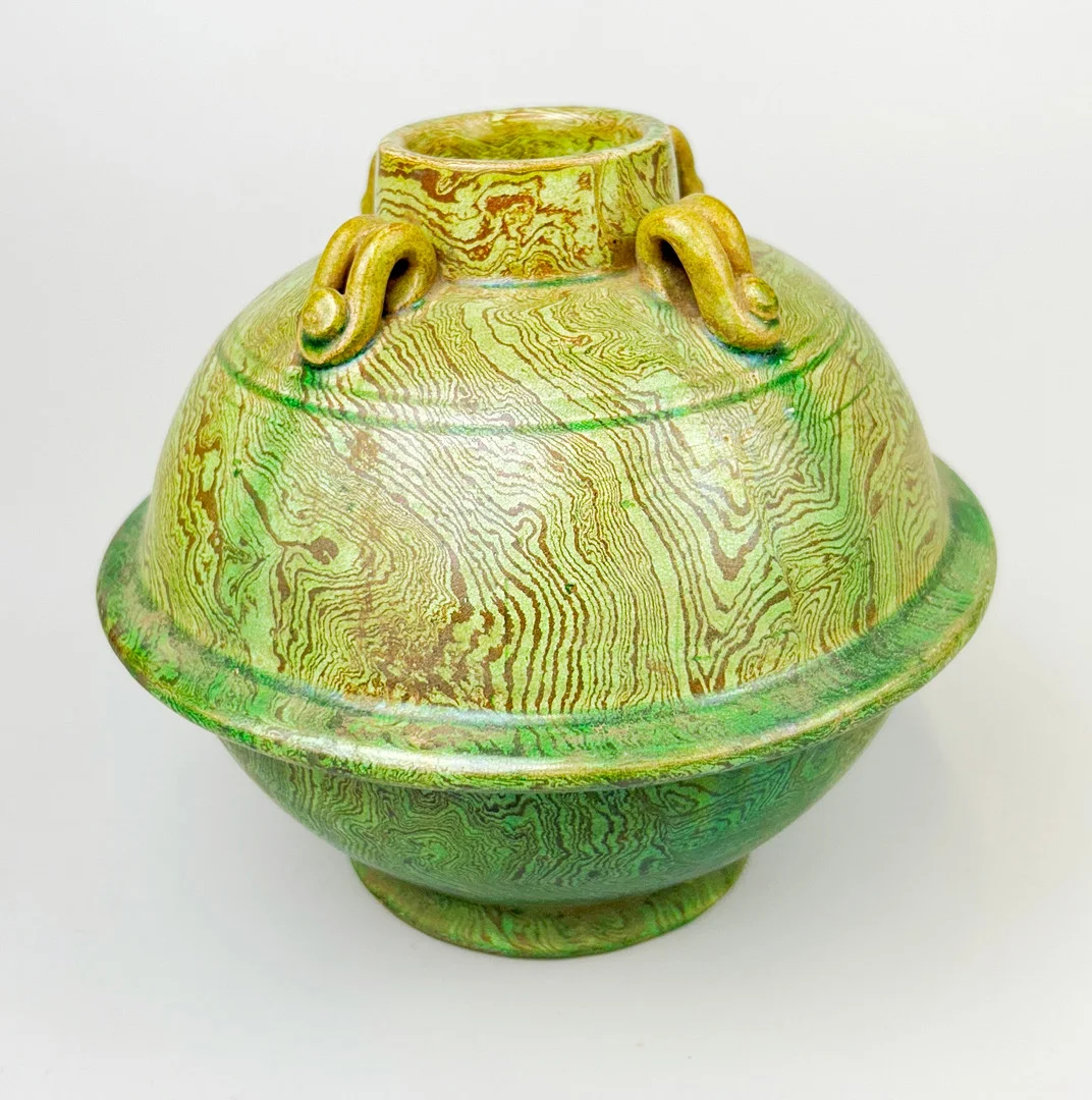 CHINESE MARBLEISED VASE. — Ceramics & Porcelain — Chalkwell Auctions
