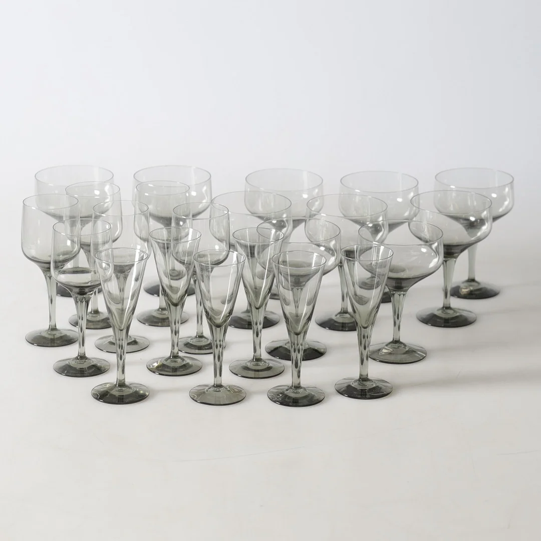 SVEN PALMQVIST. glasservis, 22 delar, "Rhapsody", Orrefors. — Tableware — Gomér & Andersson Nyköping