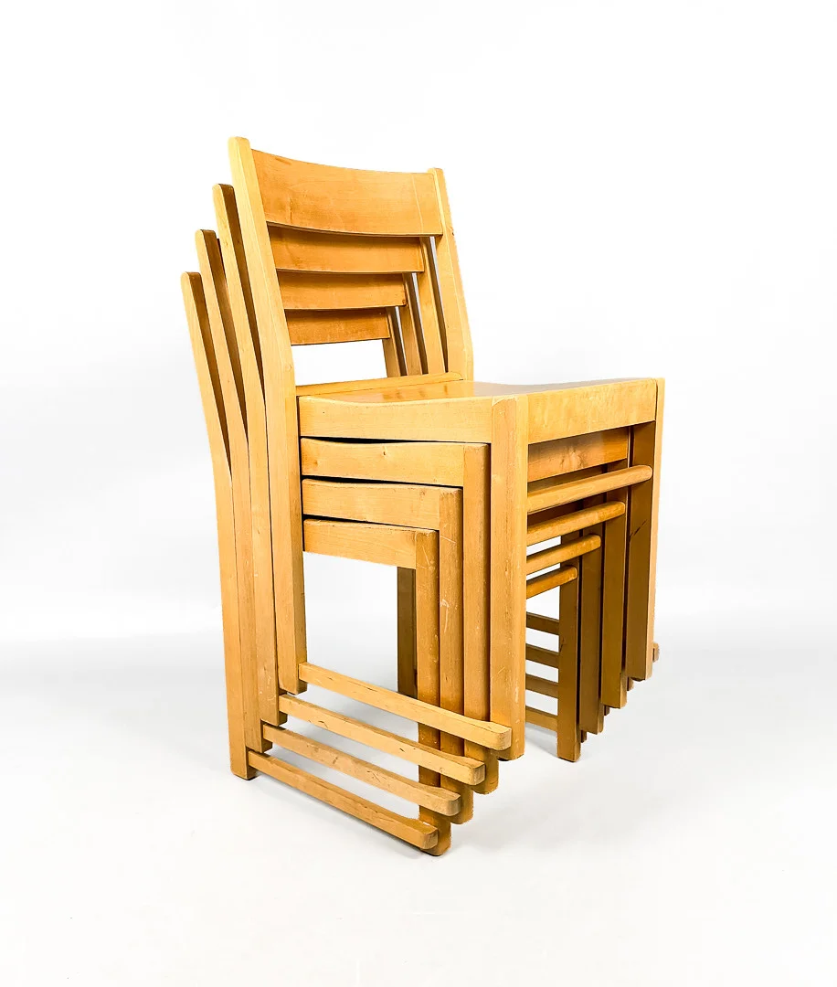 SVEN MARKELIUS. STOLAR, 4 st, "Orkesterstolen", 1900-tal. — Armchairs & Chairs — Auktionshuset STO Bohuslän