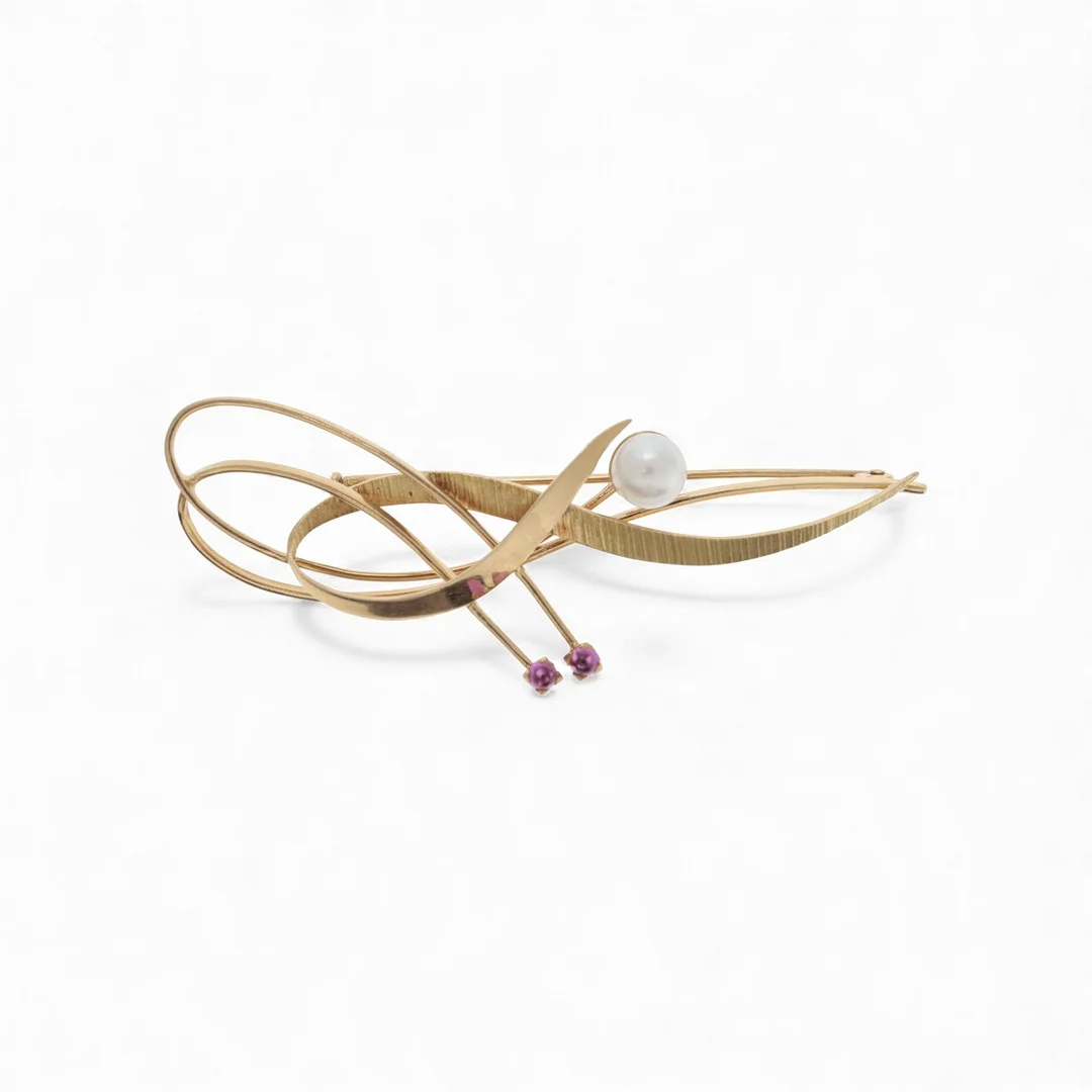 Gold and gemstones brooch, 1960. — Brooches & Pendants — Balclis
