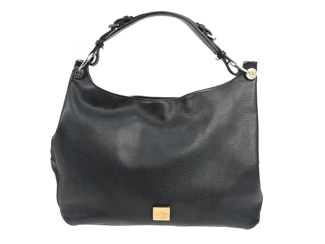 VÄSKA, MULBERRY, Hobo Bag, svart läder, guldfärgade beslag. 32x22x11 cm, avtagbar axelrem, dustbag, kvitto från 2017. — Accessoarer/Väskor — Kaplans