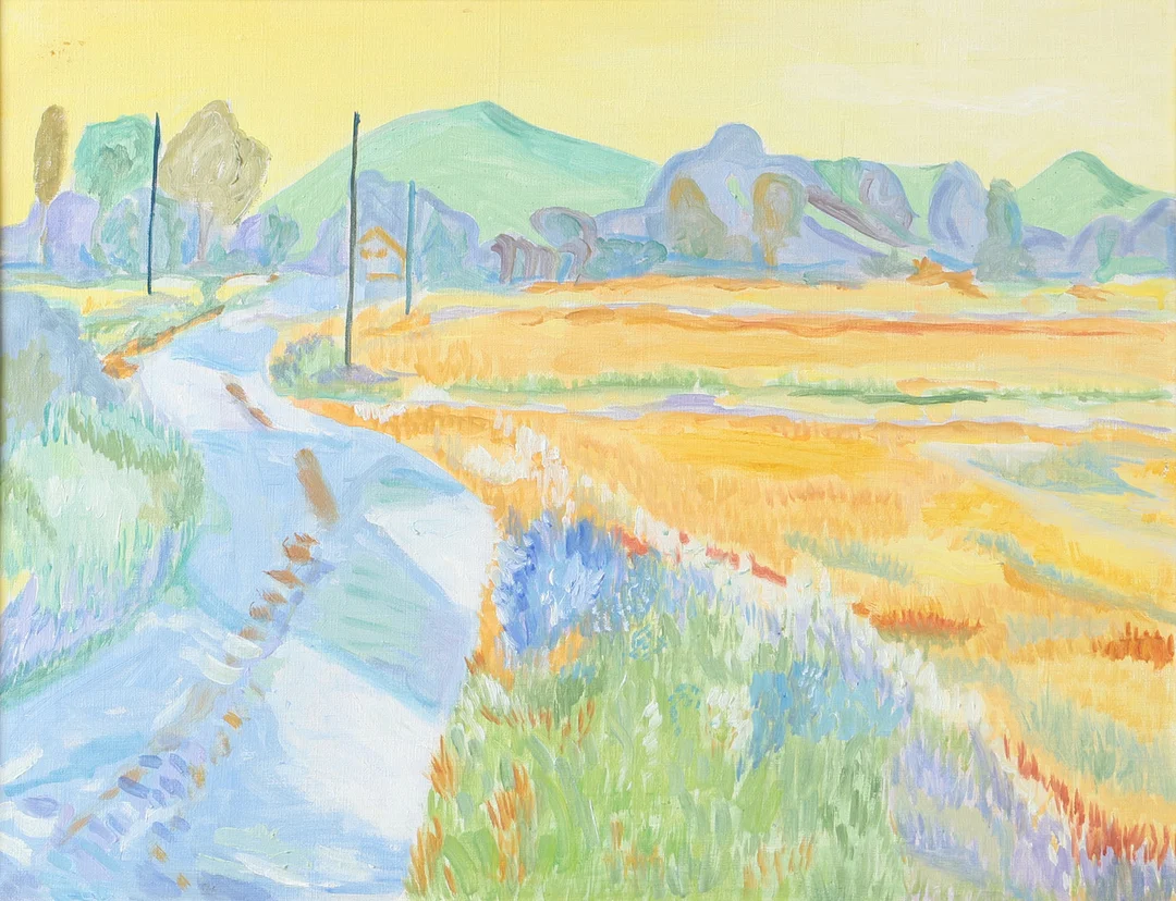 OIDENTIFIERAD KONSTNÄR. Landskap, olja på duk, osignerad. — Paintings — Helsingborgs Auktionskammare