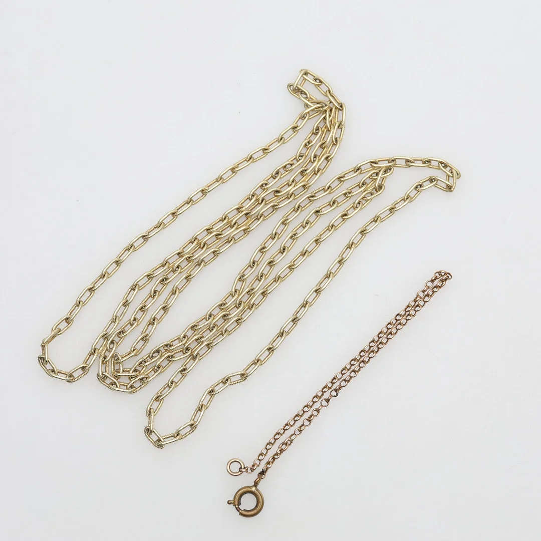 KEDJA samt ARMBAND 2 delar, 14K, guld, bruttovikt ca 18 gram. — Necklace — Borås Auktionshall