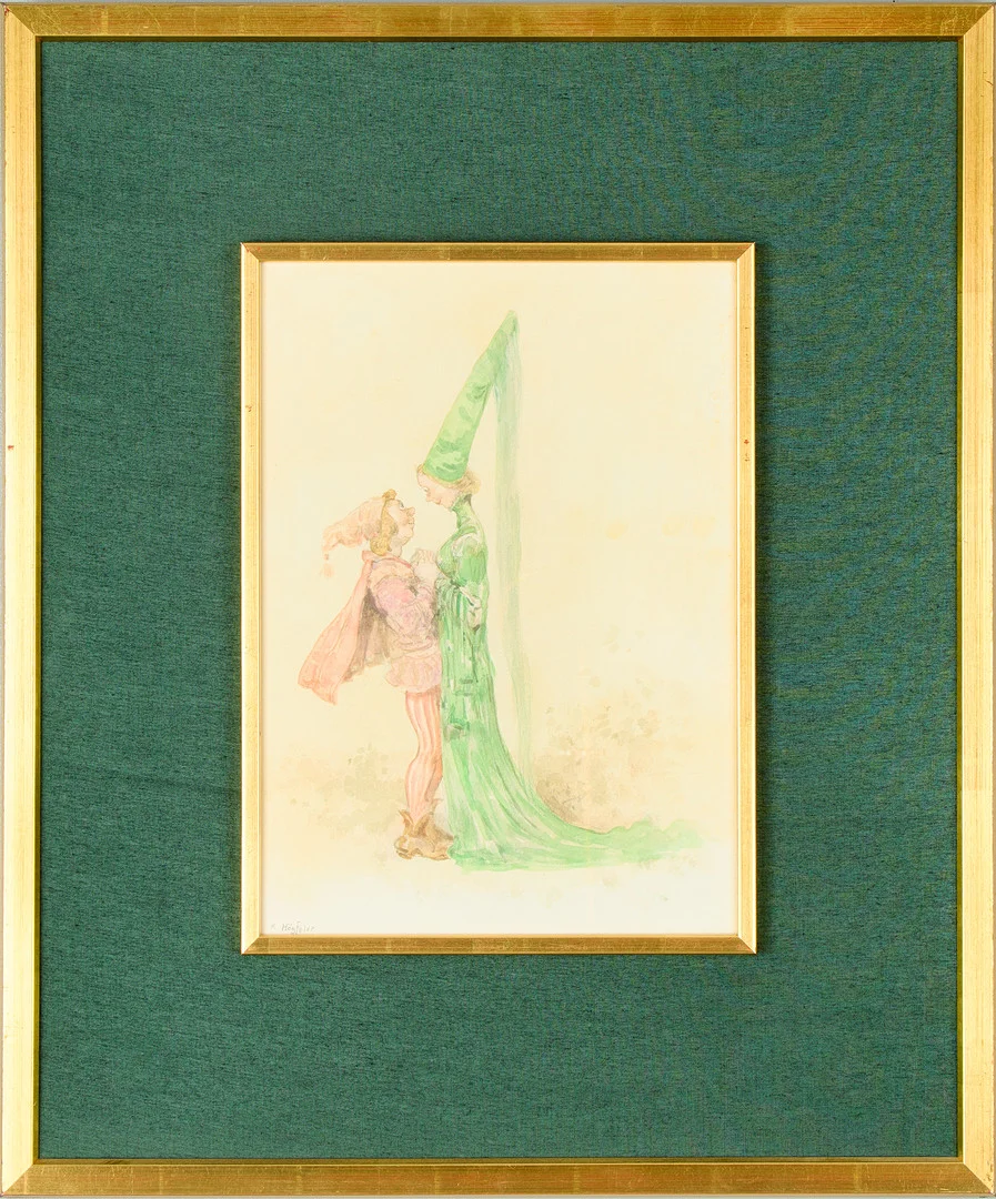ROBERT HÖGFELDT. "Prinsessan och ungersvennen". — Paintings — Uppsala Auktionskammare