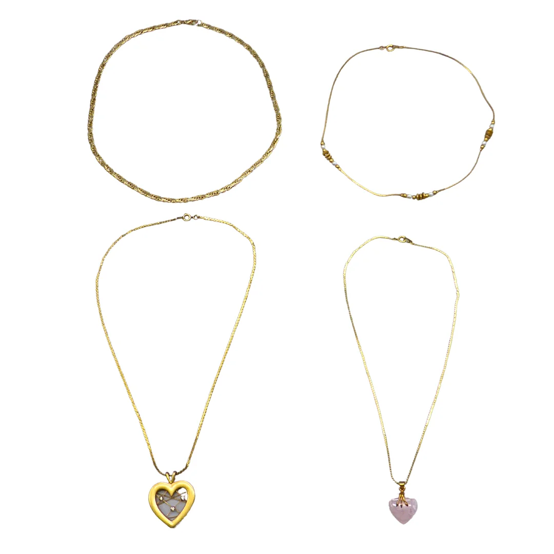 4-TEILIGES HALSKETTEN-SET. — Necklace — Auktionshaus Stuber's Hammerschlag