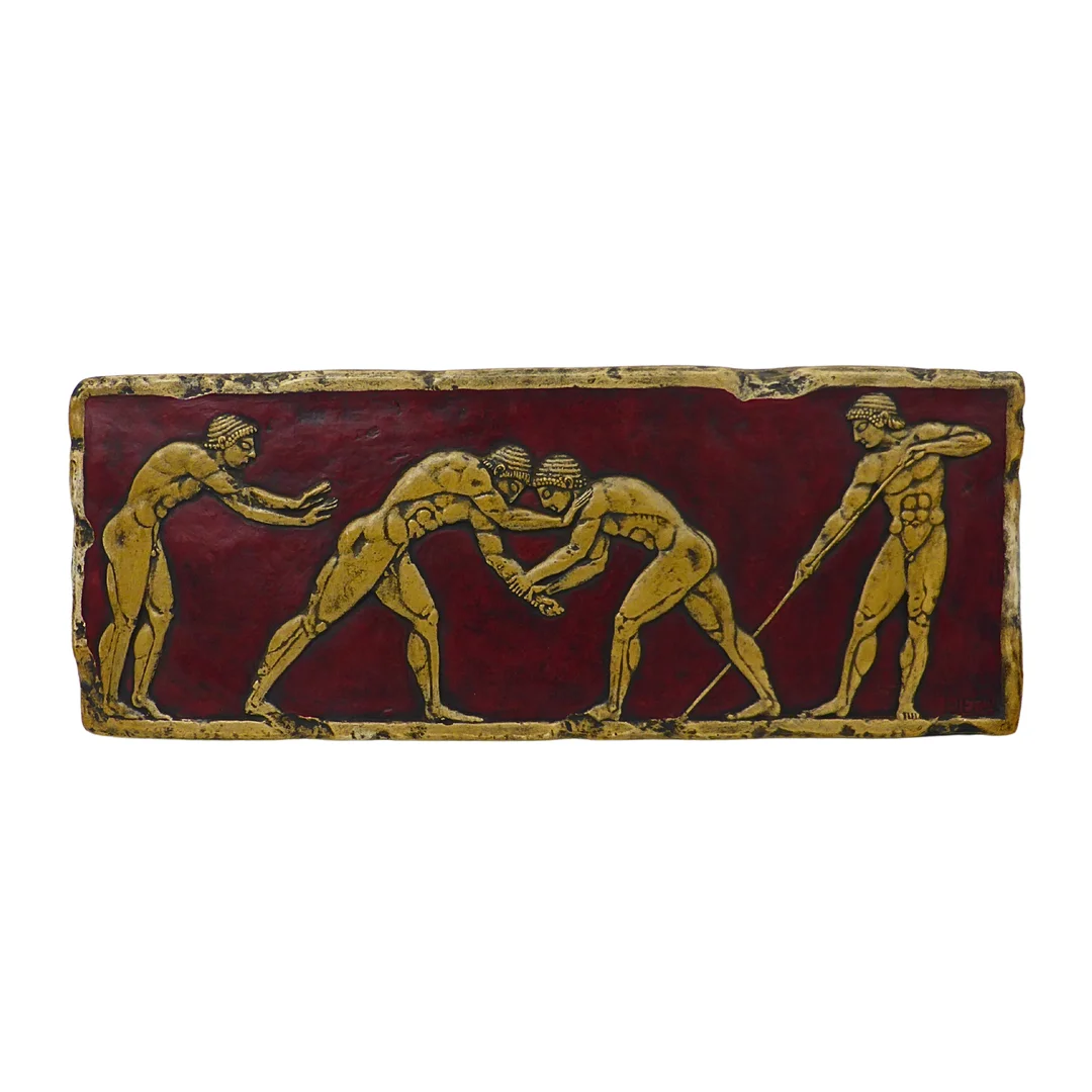 WANDRELIEF OLYMPIA RINGEN. — Other — Auktionshaus Stuber's Hammerschlag