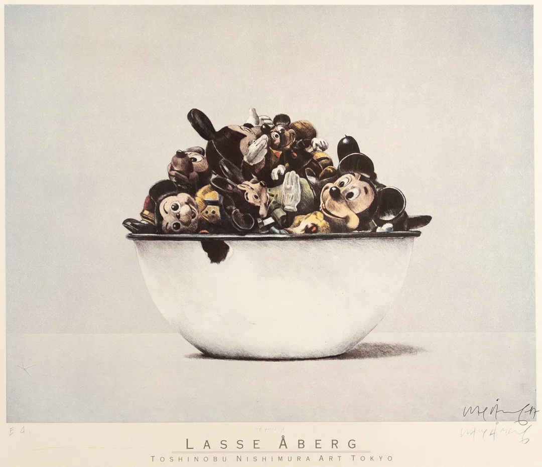 LASSE ÅBERG. TRYCK, signerad samt signerad i trycket. — Engravings & Prints — Karljohan Auktioner