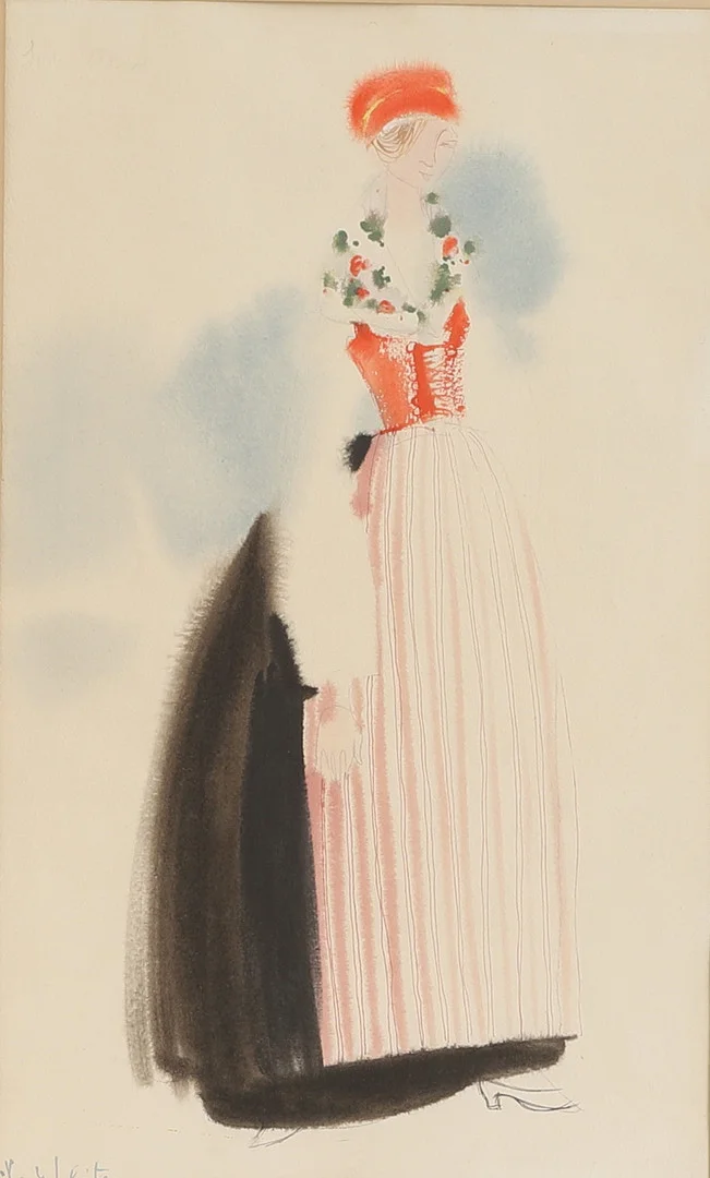 SILVIA LEITU. Akvarell, signerad. — Paintings — RA Auktionsverket Norrköping