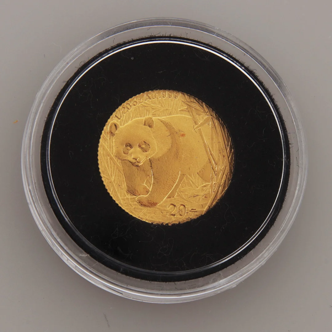 MYNT, guld, 20 yuan, Kina, 2001. — Coins & Banknotes — Växjö Auktionskammare
