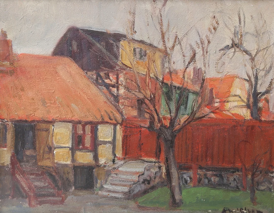 OIDENTIFIERAD KONSTNÄR. olja, otydligt signerad. — Paintings — Gomér & Andersson Linköping