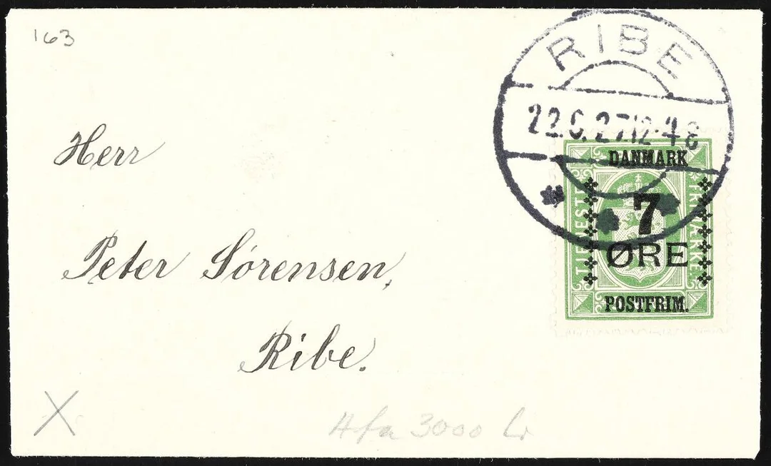 1926. 7/5 øre, green. Single on miniature printed matter 22.9.27 — Stamps, Covers & Postal History/Denmark/Bogtryk — Bruun Rasmussen