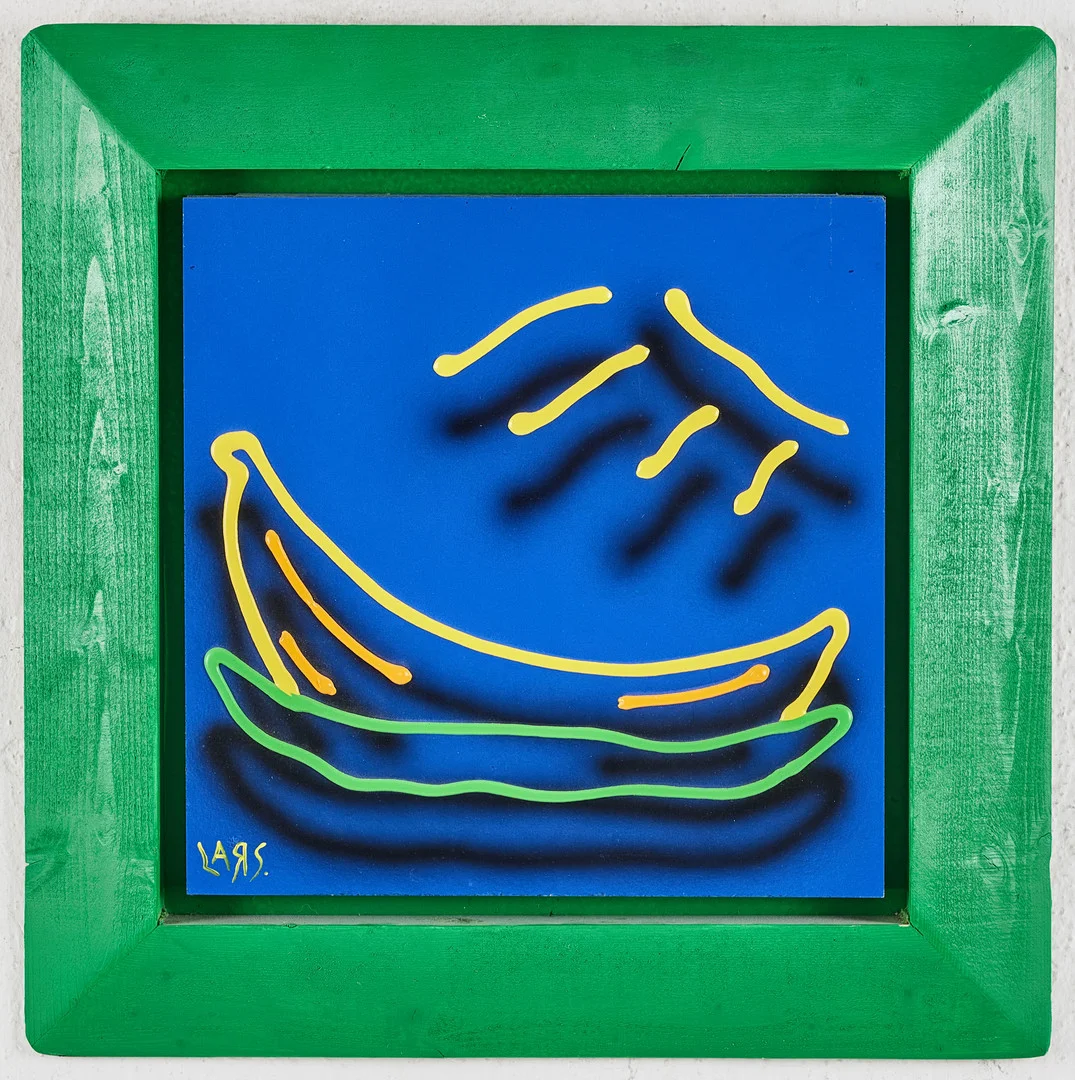 LARS TUNEBO (FÖDD 1962). Bananbåten, akryl på pannå. — Paintings — Stockholms Auktionsverk Magasin 5