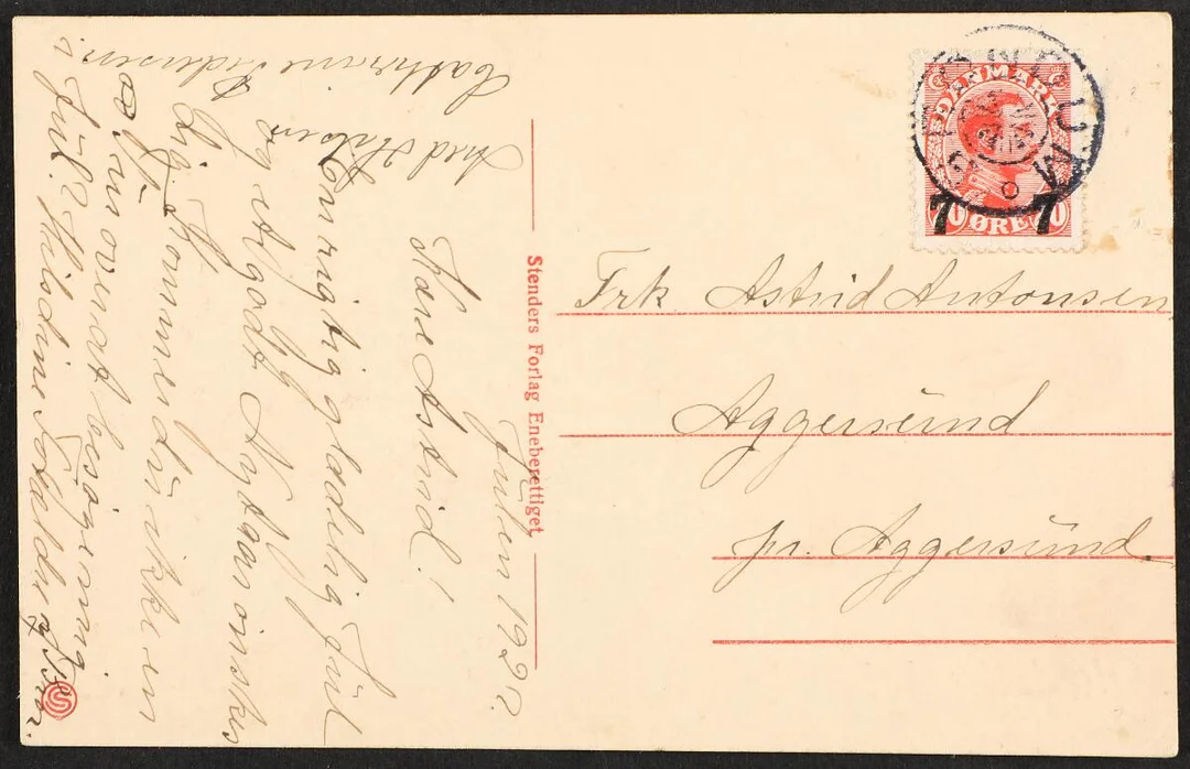 BRØDUM. Star-canc. on very fine postcard. DAKA +350 — Stamps, Covers & Postal History/Denmark/Stempler — Bruun Rasmussen