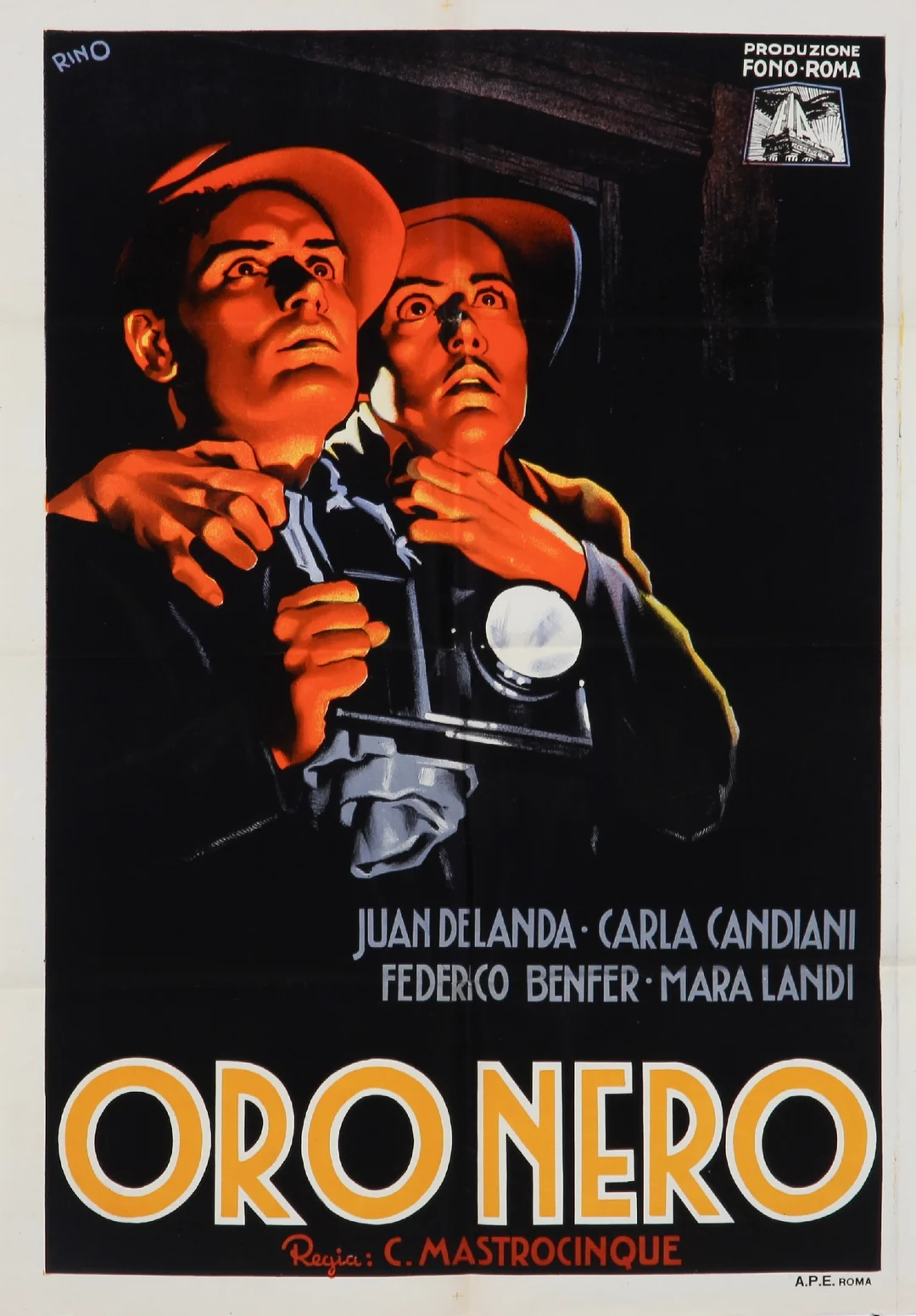 Rino. Italian movie poster, 'Oro Nero', 1942 — Paintings and sculptures/Prints and photography — Lauritz