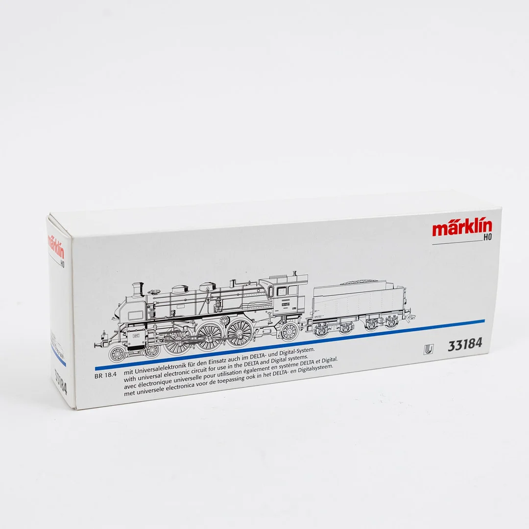 MÄRKLIN 33184 DR:s ånglok 18 427,instruktion, originalförpackning. — Model railways — Auktionshuset Kolonn