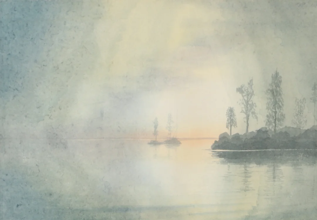 HÅHAN LINDSKOG. Sjölandskap, grafiskt blad, signerad H. Lindskog -81. — Engravings & Prints — Helsingborgs Auktionskammare