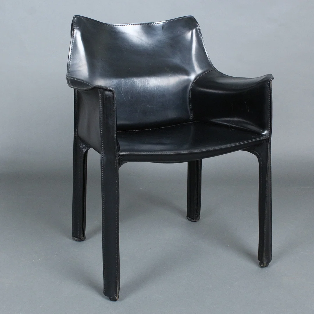 MARIO BELLINI. Cassina. Stuhl / Esszimmerstuhl, Modell '413 Cab', Leder, Italien, 1970er Jahre. — Armchairs & Chairs — Stockholms Auktionsverk Düsseldorf/Neuss