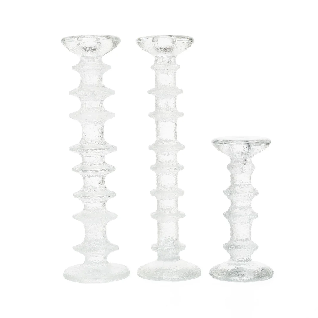 Timo Sarpaneva, Ljusstakar, 3 st, "Festivo", Iittala, Finland. — Design/Glas — Bukowskis