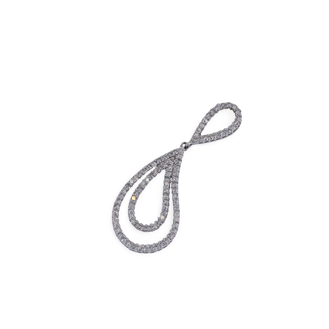 2.3CT DIAMOND SET PENDANT. — Brooches & Pendants — Chalkwell Auctions