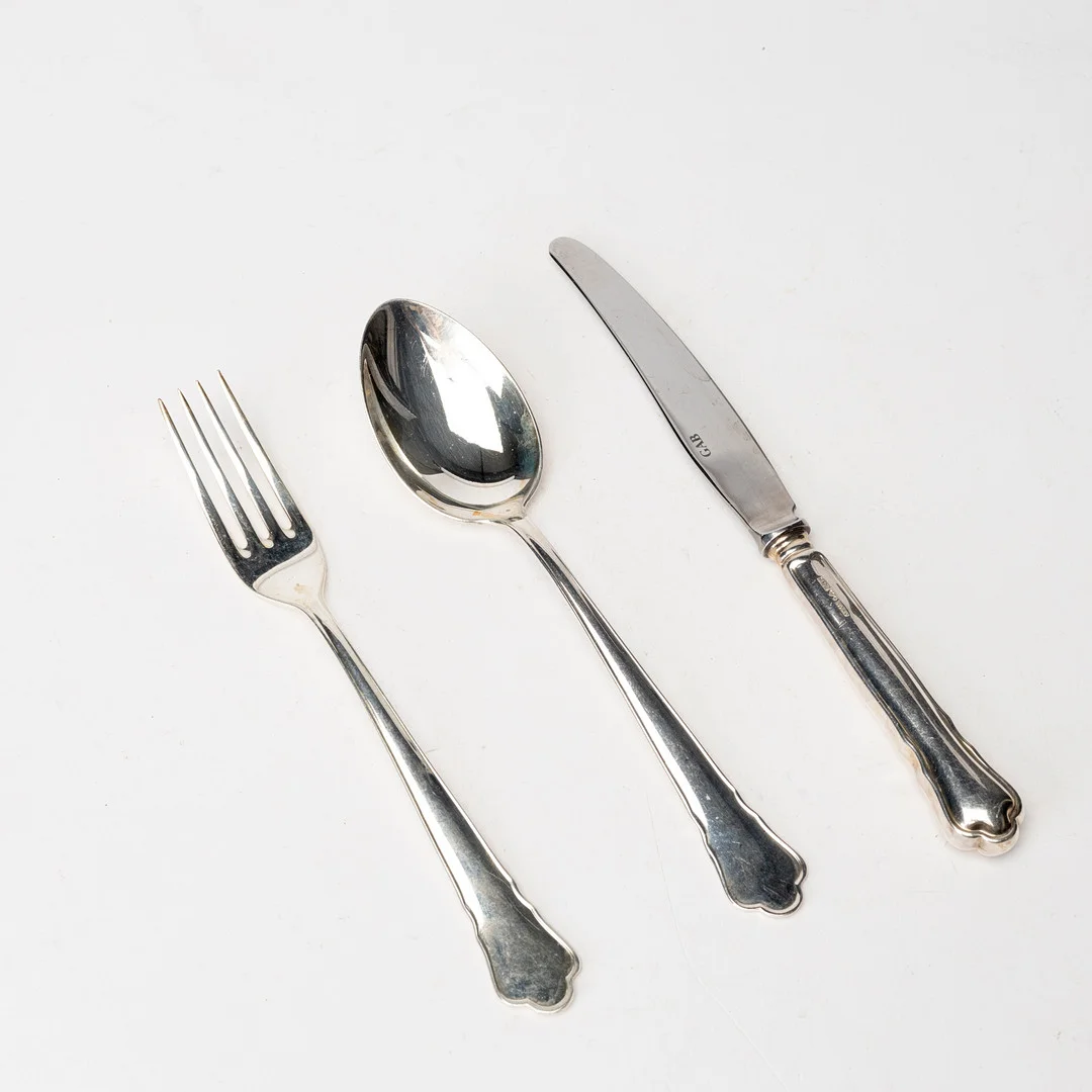 BESTICK, 24 delar ",Chippendale" GAB, silver, 1992. — Silver — Auktionshuset Kolonn